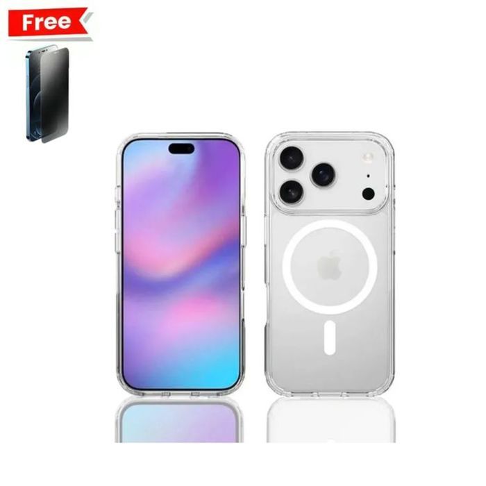 Coque iPhone 17 pro Magnétique – Crystal Clear Compatible MagSafe +Incassable Fumé Gratuit
