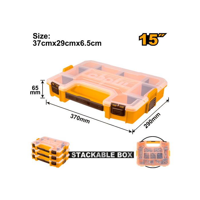 INGCO - Boîte de rangement plastique 15"