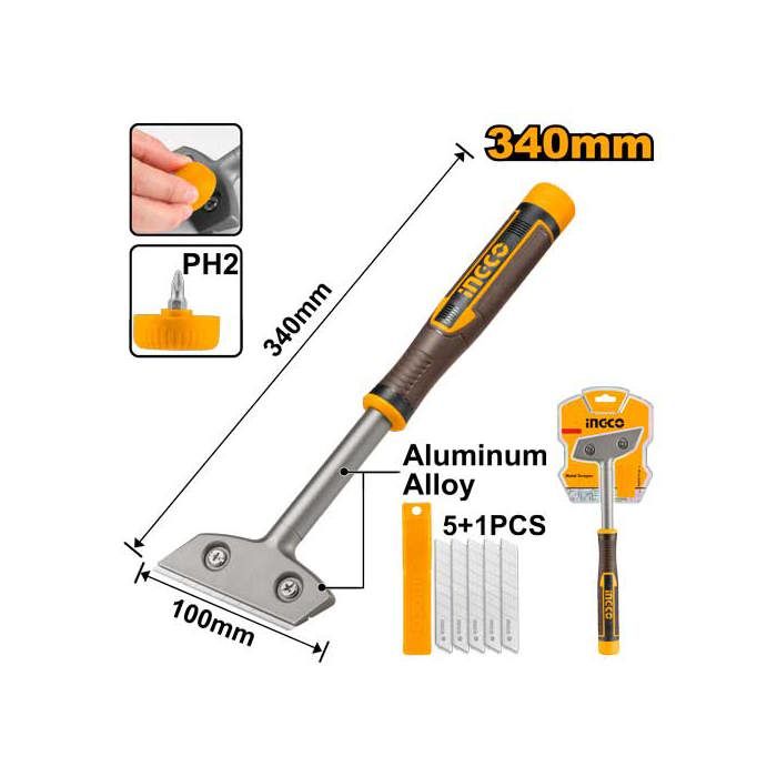 INGCO - Grattoir en métal
