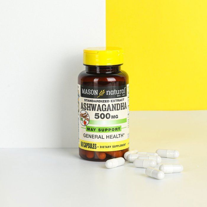 Ashwagandha Extrait Standardisé – 500 mg – 60 capsules – Mason Natural