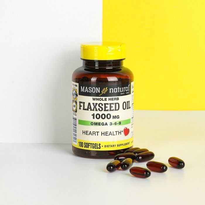 MASON NATURAL FLAXSEED OIL 1000MG OMEGA 3-6-9 B100 CAPSULES