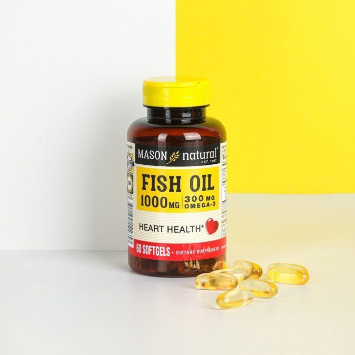 Huile de poisson 1000mg Omega 3 300mg 60 Softgels (60 Servings)