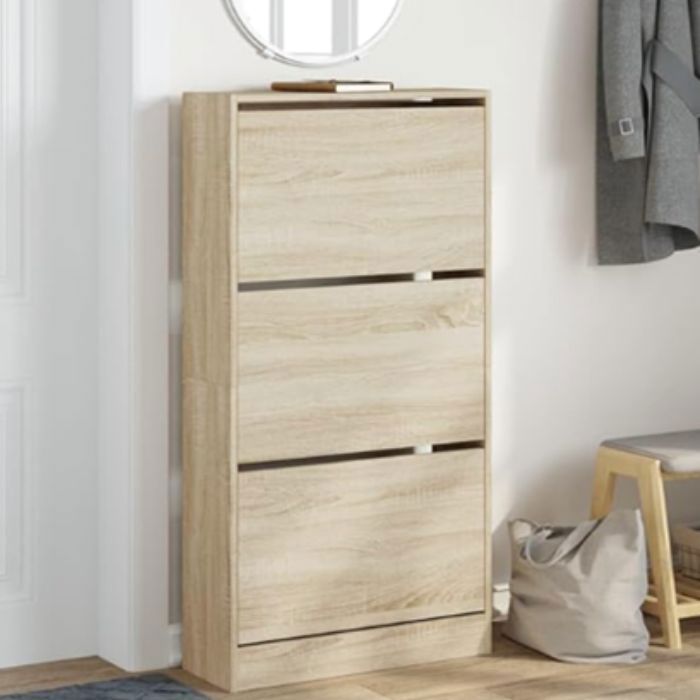 Étagère à chaussures 3 niveaux 60 x 24 x 117 cm ZLF25022 blanc