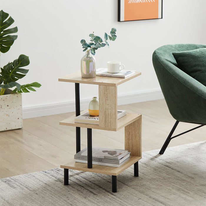 Table d’appoint 34 x 34 x 60 cm ZLF25001 beige