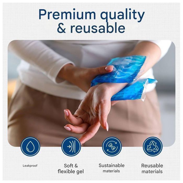 Pack de Gel Réutilisable Sans BPA – Ice Pack Alimentaire & Compresse Froid Thérapeutique pour Lunch Box, Voyage