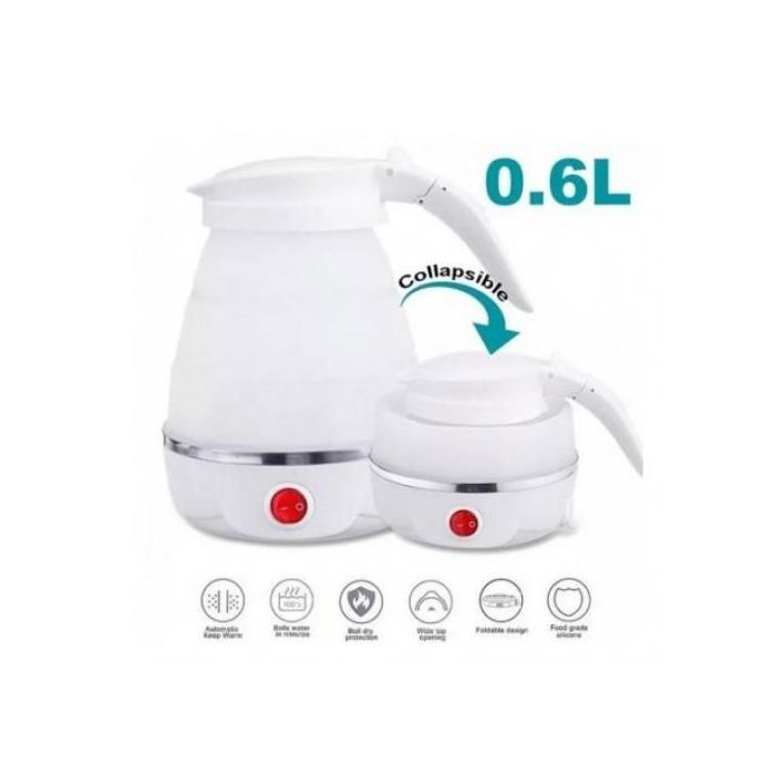 Bouilloire électrique Pliable, Mini Bouilloire électrique Portable,chauffage rapide 0.6L