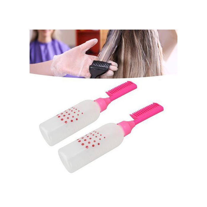 2 x Applicateur de teinture capillaire pour cheveux, bouteille de peigne