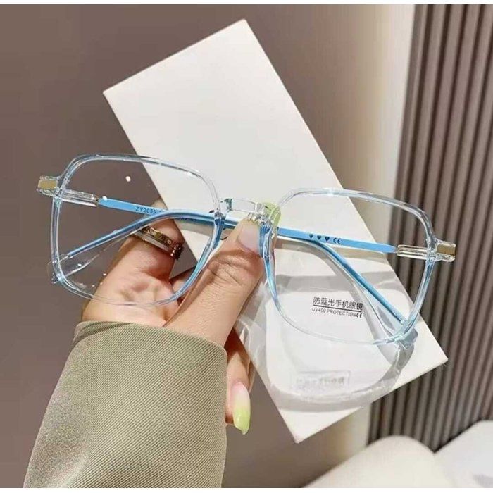 Lunettes plates anti-lumière bleue style coréen pour femmes tendance lecture et écran- LUN-0107-TA