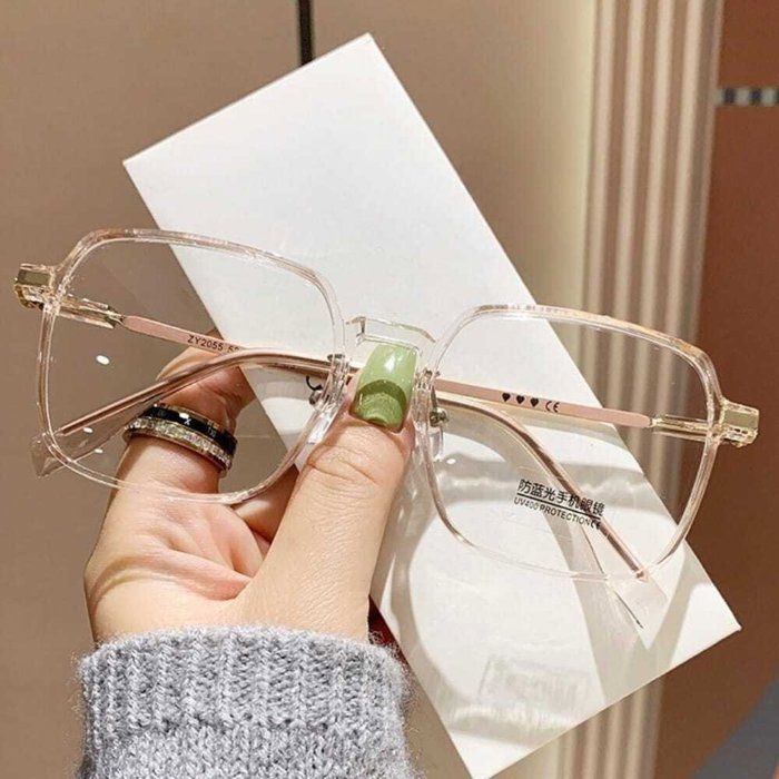 Lunettes plates anti-lumière bleue style coréen pour femmes tendance lecture et écran- LUN-0107C-TA