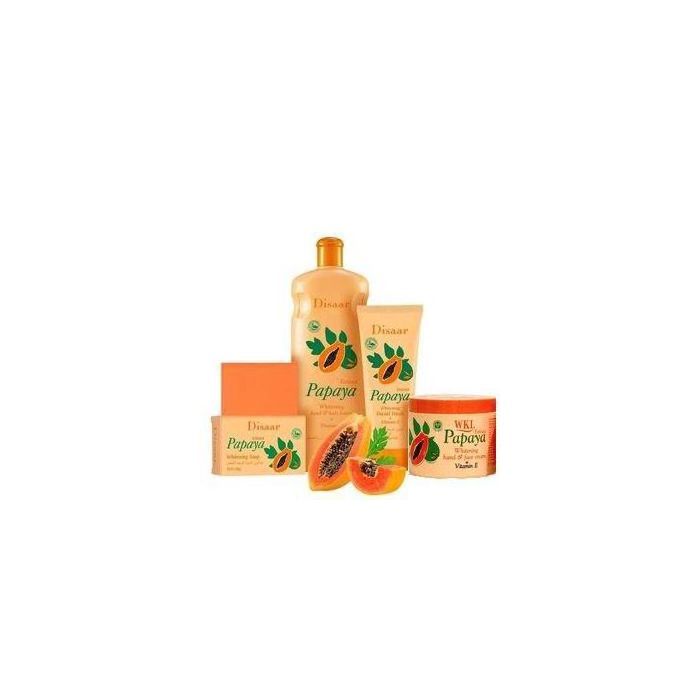 Disaar Gamme soins 4 articles de la peau blanchissants papaye Crème pour visage éclaircissante la peau nourrissante en profondeur