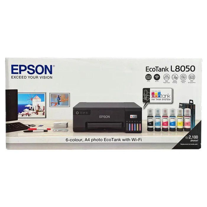 Epson EcoTank L8050 Imprimante Photo et cartes PVC