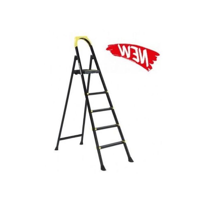 Escabeau Echelle professionnel 4 marches + 1 NOIR