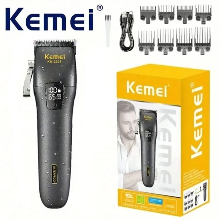 Kemei 2228 - Tondeuse à cheveux professionnelle lavable et rechargeable