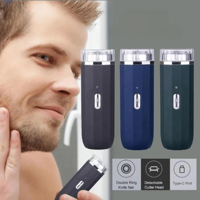 Rasoir électrique portable pour hommes – Rechargeable et pratique (colleur aléatoire)
