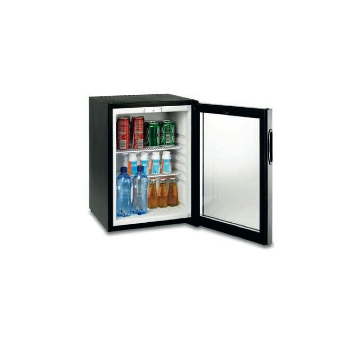Schneider Mini réfrigérateur Minibar très silencieux vitré transparent Noir 36L