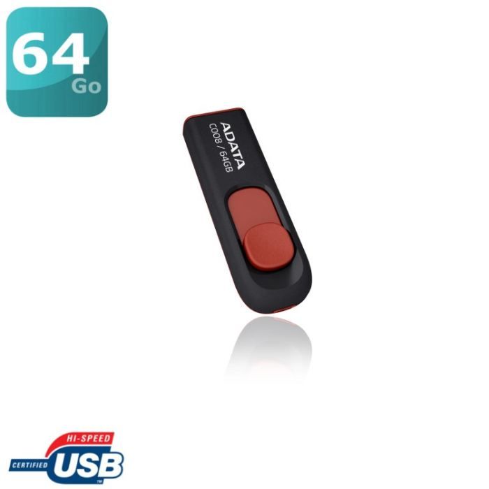 ADATA C008 Clé USB 64Go Rouge