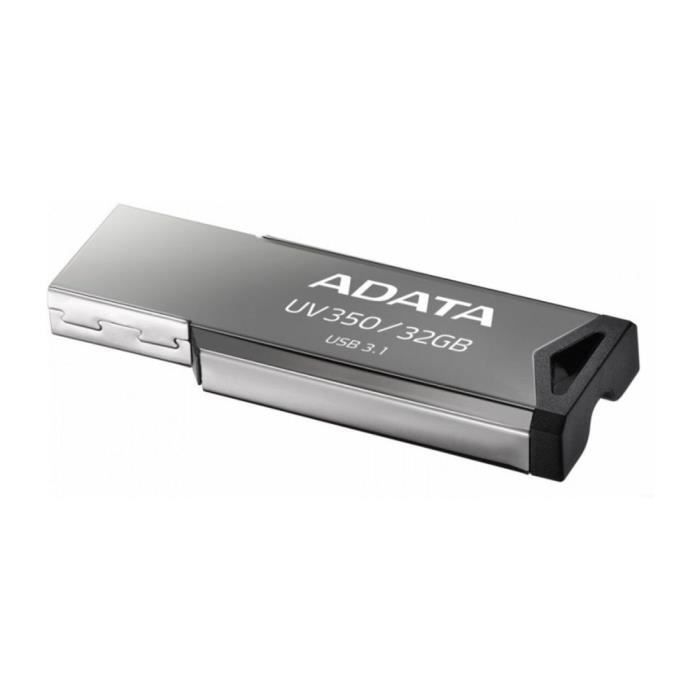 Clé USB - ADATA - AUV350 - 32 Go - USB 3.0 - Métal Gris