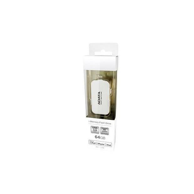 Lecteur USB flash - ADATA - UE710 - 64 Go - USB 3.0/Lightning - Blanc