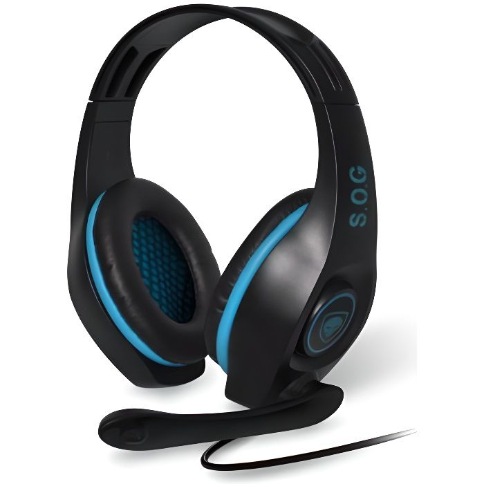 Casque-Micro Gamer Spirit Of Gamer Pro-H5 - Bleu/Noir - PC