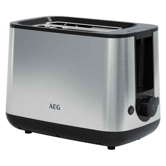 Grille-pain - AEG - Deli3 T3-1-3ST - 2 tranches - 870W - Inox - Dégivrage