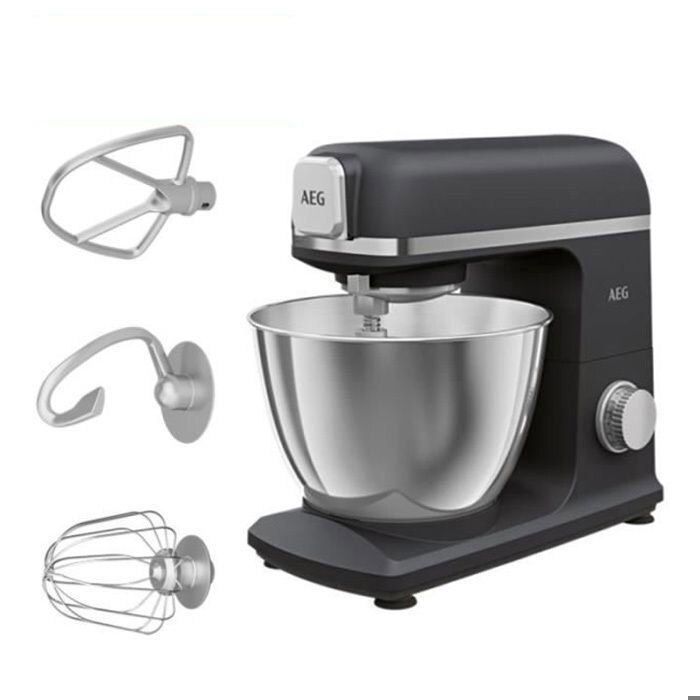 Robot de cuisine - AEG - KM5-1-4BPT DELI5 - 5L - 1200W - Acier inoxydable noir