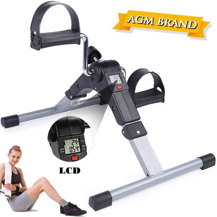 Mini Vélo d'Appartement Pliable AGM - Résistance Magnétique - Ecran LCD - Fitness