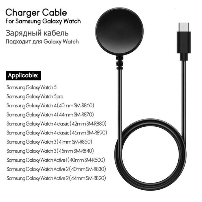Chargeur de type C-Chargeur magnétique pour Samsung Galaxy Watch, S6, 3, 4, Classic, Active 1, 2, câble de c