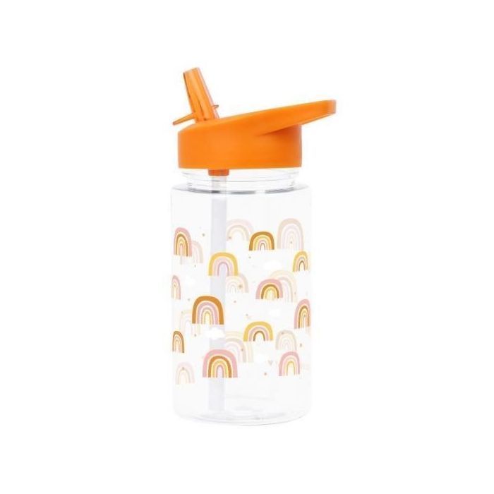 Gourde - A Little Lovely Company - Rainbows - 450 ml - Sans BPA - Orange/Transparent