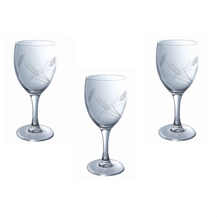LUMINARC "GERBE" Lot de 3 verres à pied