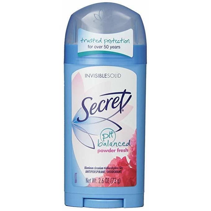 secret original poudre parfum frais solide ph équilibré invisible women antisudorifique & déodorant 2.6 oz