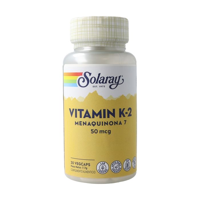 SOLARAY VITAMINA K-2 MENAQUINONE-7 30 CAPSULAS