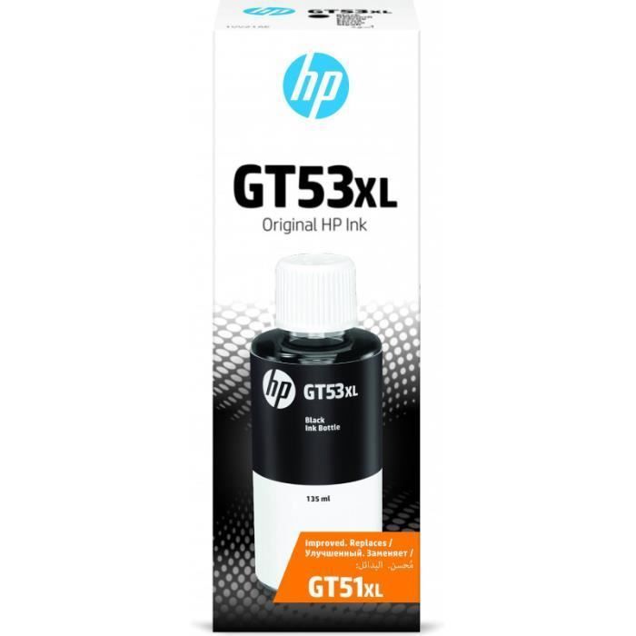 Encre noire HP GT53 135ml - Haute capacité - Jet d'encre - Pour HP Deskjet GT 5810, GT 5820
