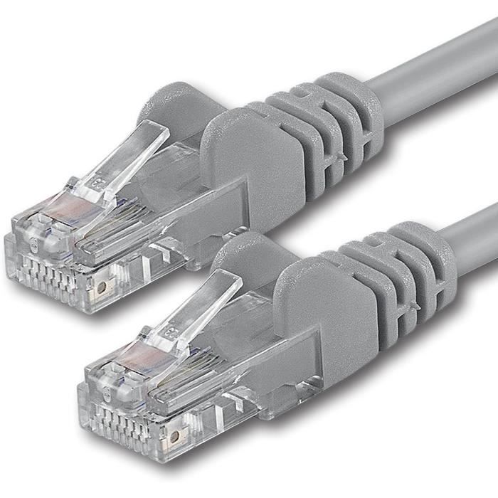 5m - gris - 1 pièce - CAT6 Câble Ethernet Set - Câble Réseau RJ45 | 10 - 100 - 1000 Mo-s | câble de Patch | LAN Câble |CAT 6 |[689]