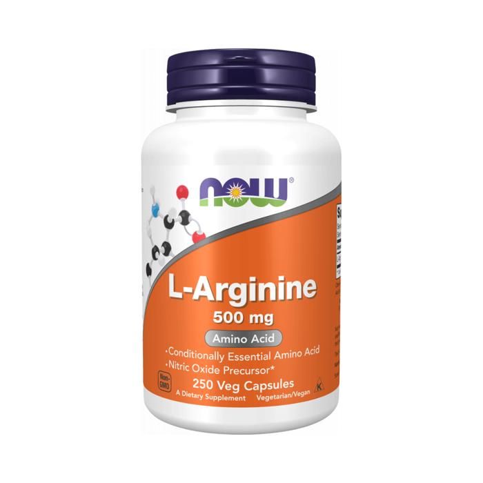 L-Arginine 500mg 250 cap Standard Now Foods Acides Amines - BCAA