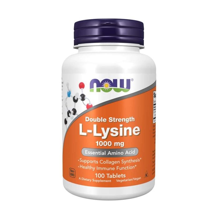 Now Foods, L-Lysine,1 000 mg,100 comprimés.