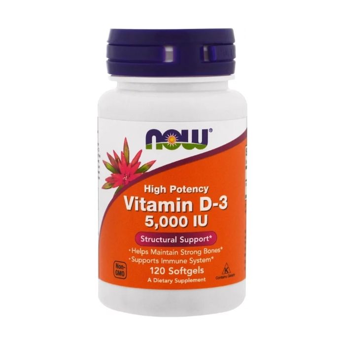 Complement alimentaire Now Vitamin D3 5.000 IU (120 capsules)