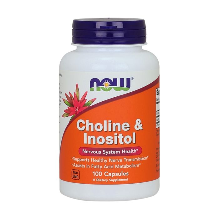 NOW FOODS Choline and Inositol 500mg (Choline et Inositol) 100 Gélules Végétaliennes