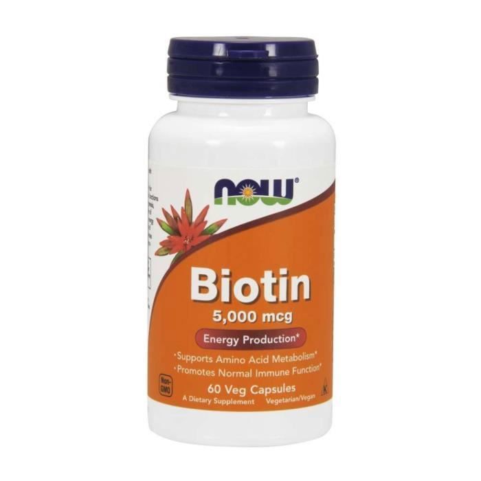 NOW Foods - Compléments alimentaires Biotin 5000 Mcg BI4762 - 60 capsules