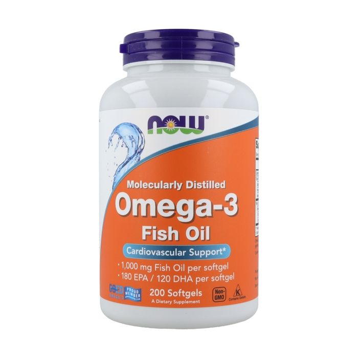 Now Foods, soutien d'Omega-3, cardiovasculaire,200 gélules.