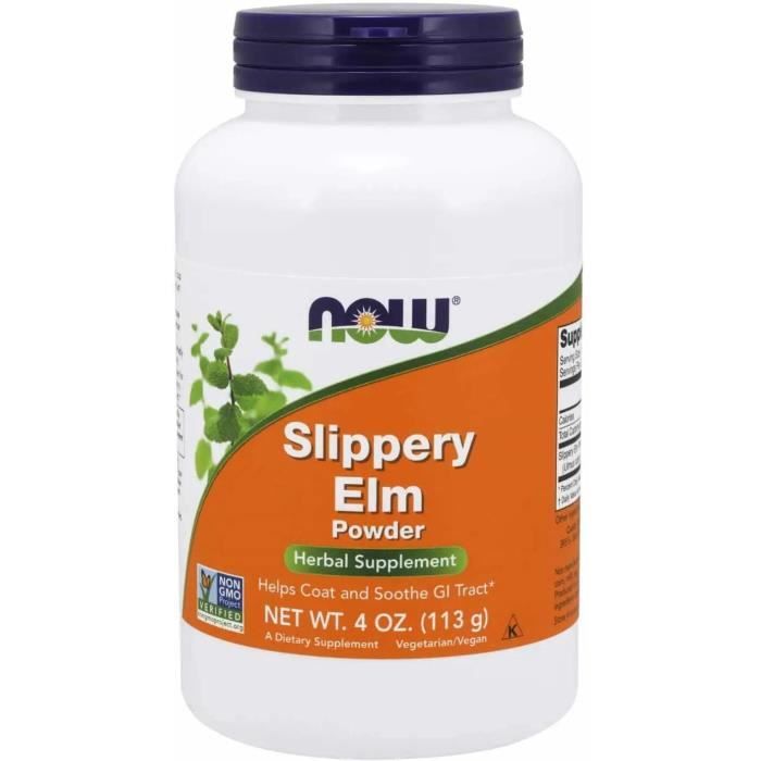 NOW FOODS Slippery Elm Powder (L'orme rouge) 113g
