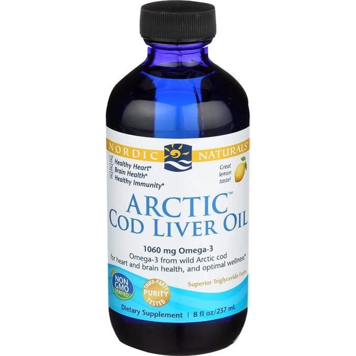 Nordic Naturals Arctic Cod Liver Oil 1060mg 237ml Lemon