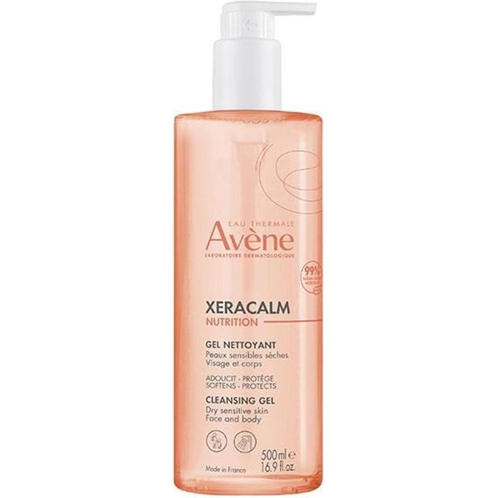 Gel Nettoyant - Avène - Xeracalm Nutrition - 500 ml - Hypoallergénique - Peaux Sensibles