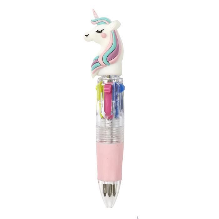 Mini Crayon Fantaisie - Licorne ou Cygne - 4 Couleurs - Écriture Bille - Pour Enfants