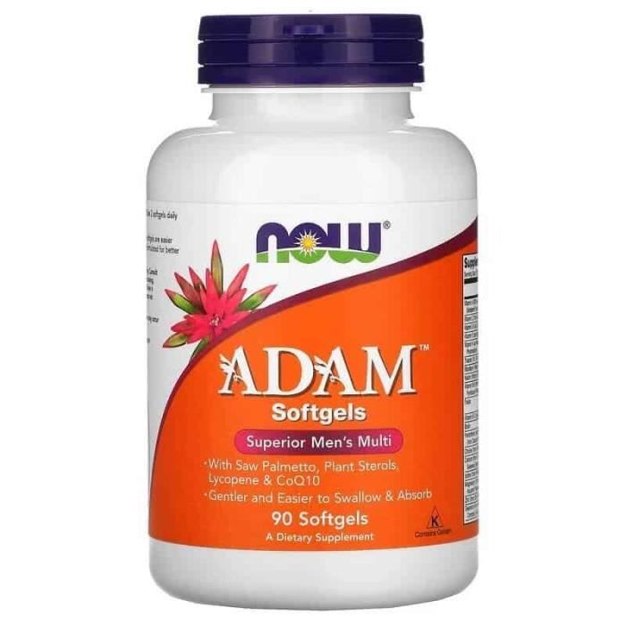 NOW FOODS ADAM multi vitamines pour hommes 90 Softgels, vitamines et minéraux