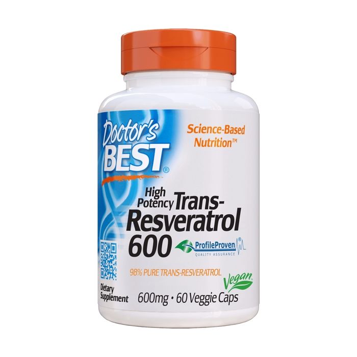 Doctor's Best Trans-Resveratrol 600 (Resveratrol) 60 gélules végétales