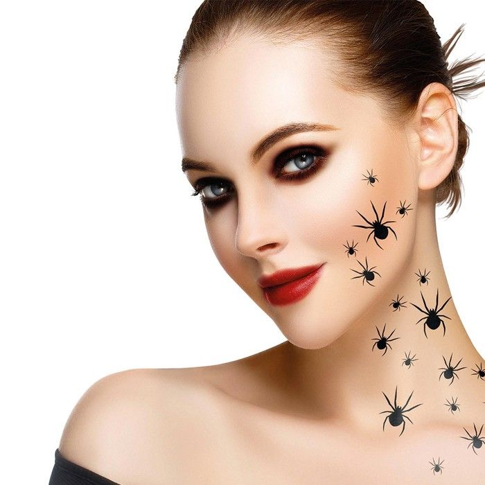 TATOUAGES ÉPHÉMÈRES ARAIGNÉES RAMPANTES  Noir