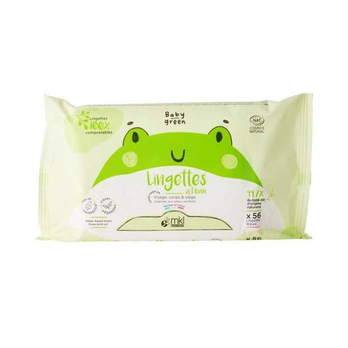 MKL Green Nature Baby Green Lingettes Cosmos Nat 56 Lingettes