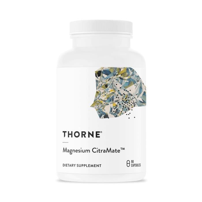 THORNE Magnésium CitraMate (Citrate + Malate de Magnésium) 135mg - 90 gélules végétales