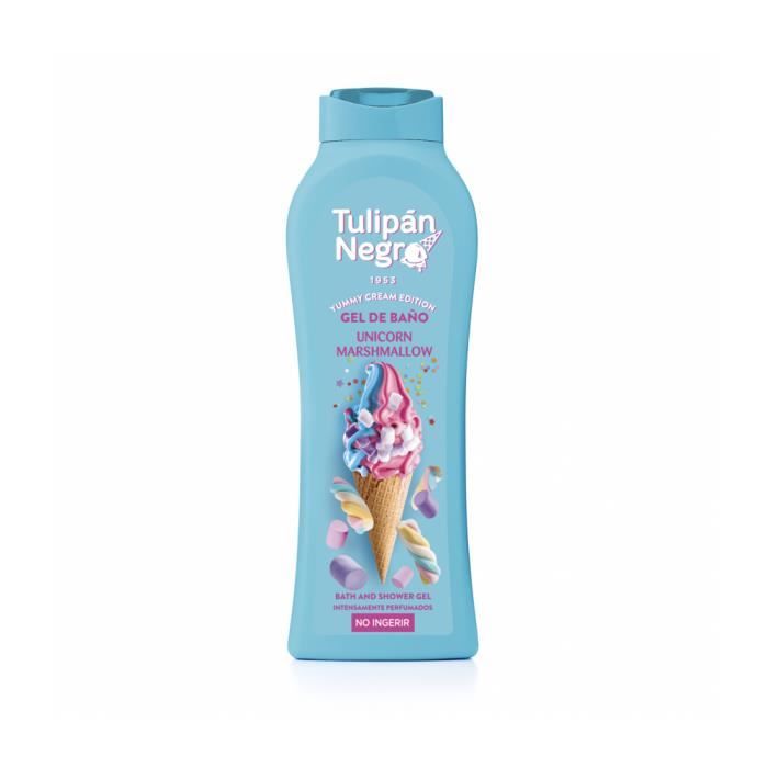 Gel douche - Tulipan Negro - Yummy Crème Glacée Marshmallow - 650 ml - Vegan - Hydratant