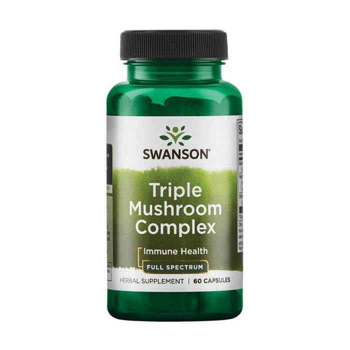 SWANSON Triple Mushroom Complex (Shiitake, Reishi Maitake) 60 gélules